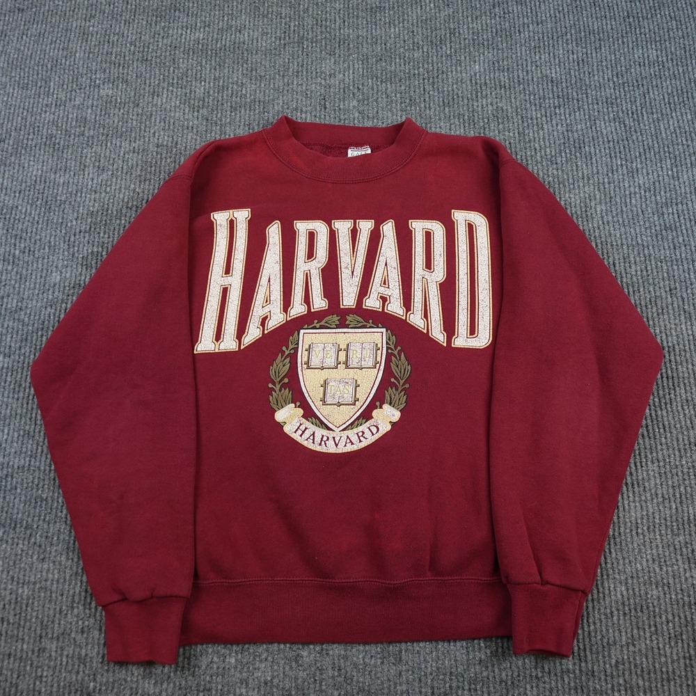 Vintage Harvard Sweatshirt Mens Medium Red Fleece Crewneck Pullover Galt Sand
